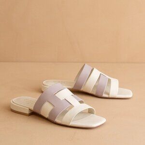 The Parker Lavender | Architectural Flat Summer Sandal